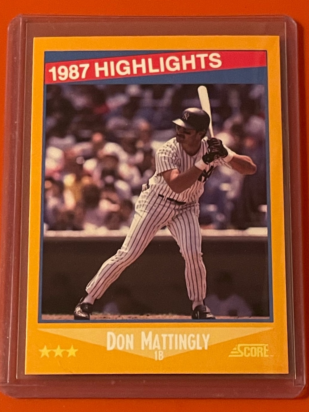 Don Mattingly #658 [‘87 Highlights] 1988 Score Glossy Baseball Trading Card